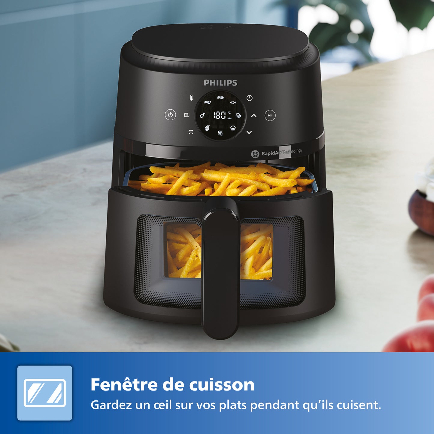 Friteuse à air Philips Série 2000 3,2L Rapid Air