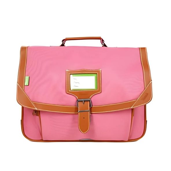Cartable scolaire 38cm - design classique rose