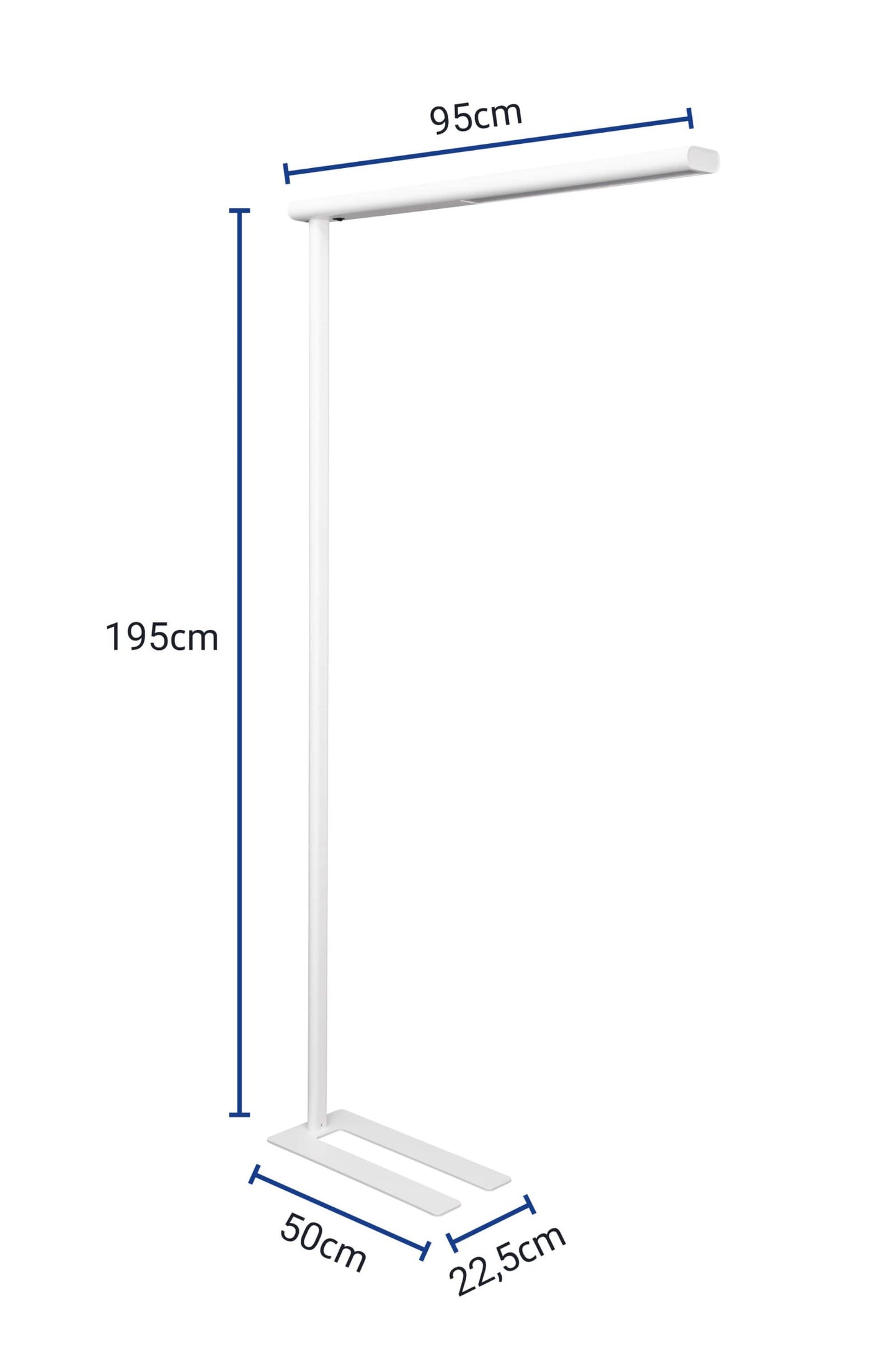 Lampadaire led mauljet blanc