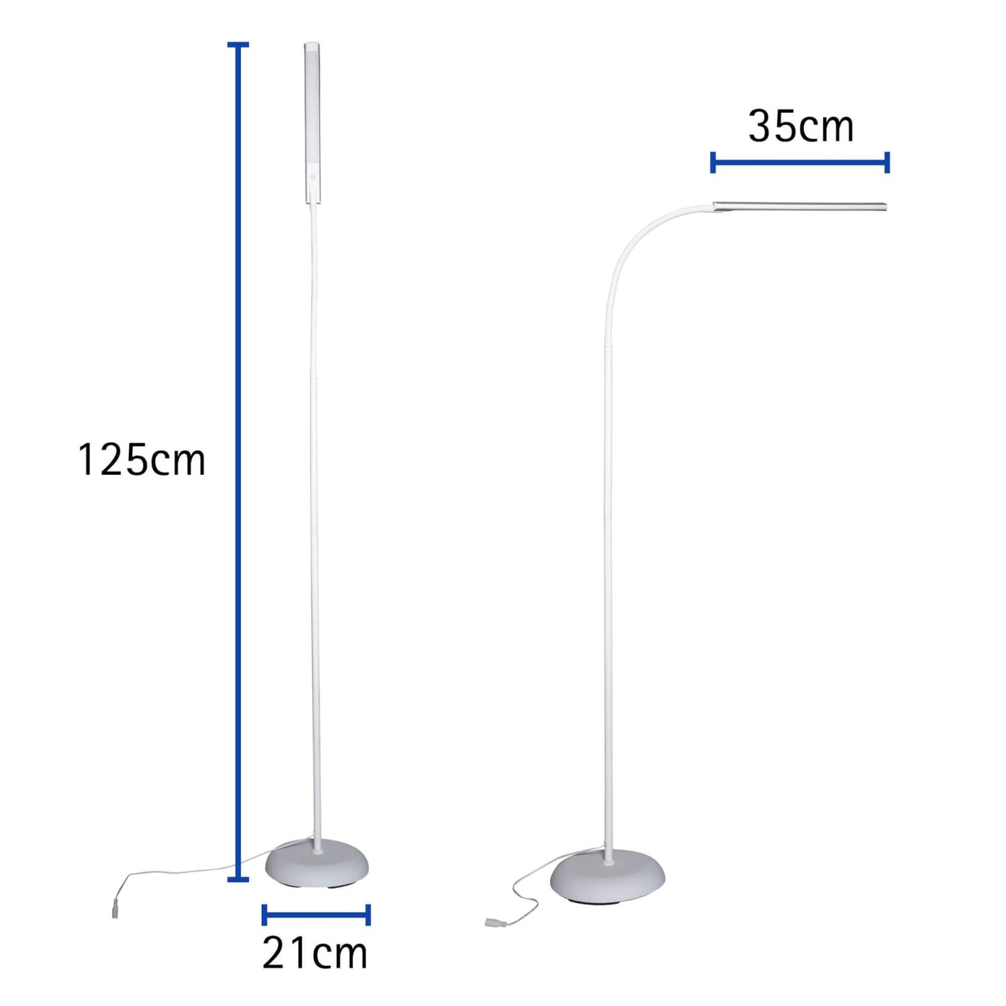 Lampadaire de Lecture Réglable - Éclairage LED Économique-hauteur 1263