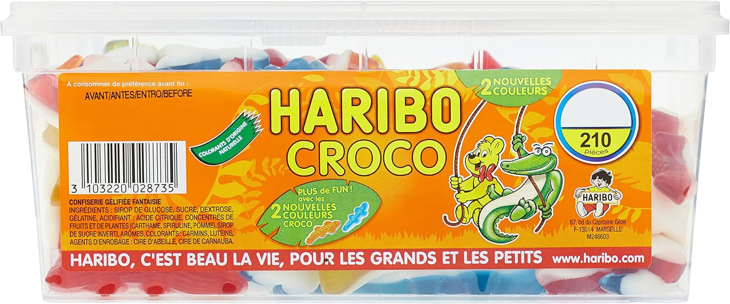 Bonbons  Haribo crocodile  - boite de 250