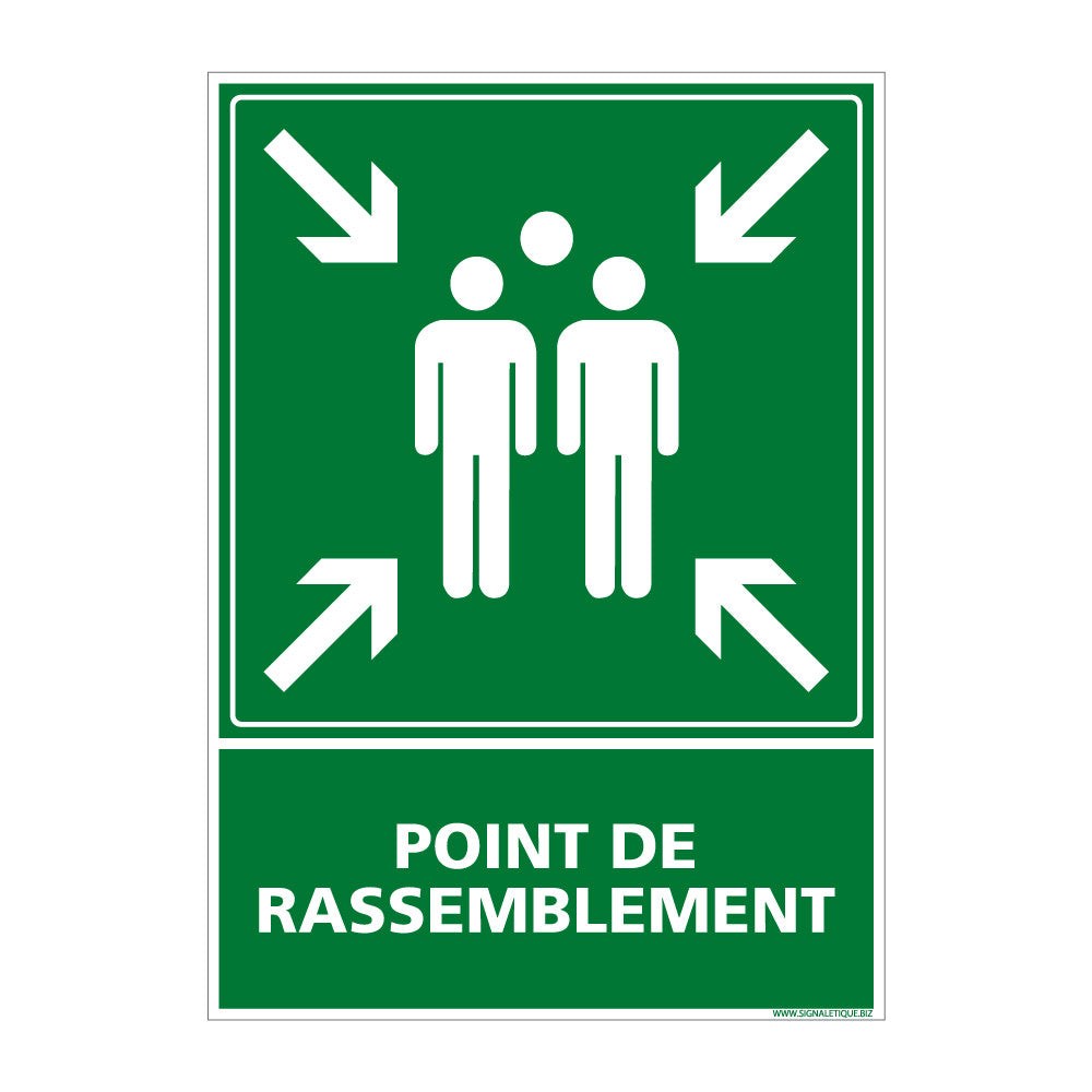 Panneau point de rassemblement - sécurité iso 7010