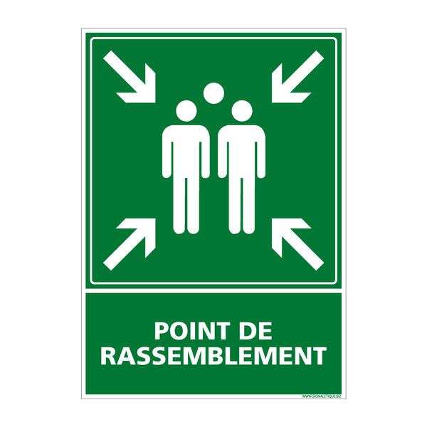 Panneau point de rassemblement - sécurité iso 7010