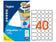 p/640 etiquettes rondes 24mm blanches 114004