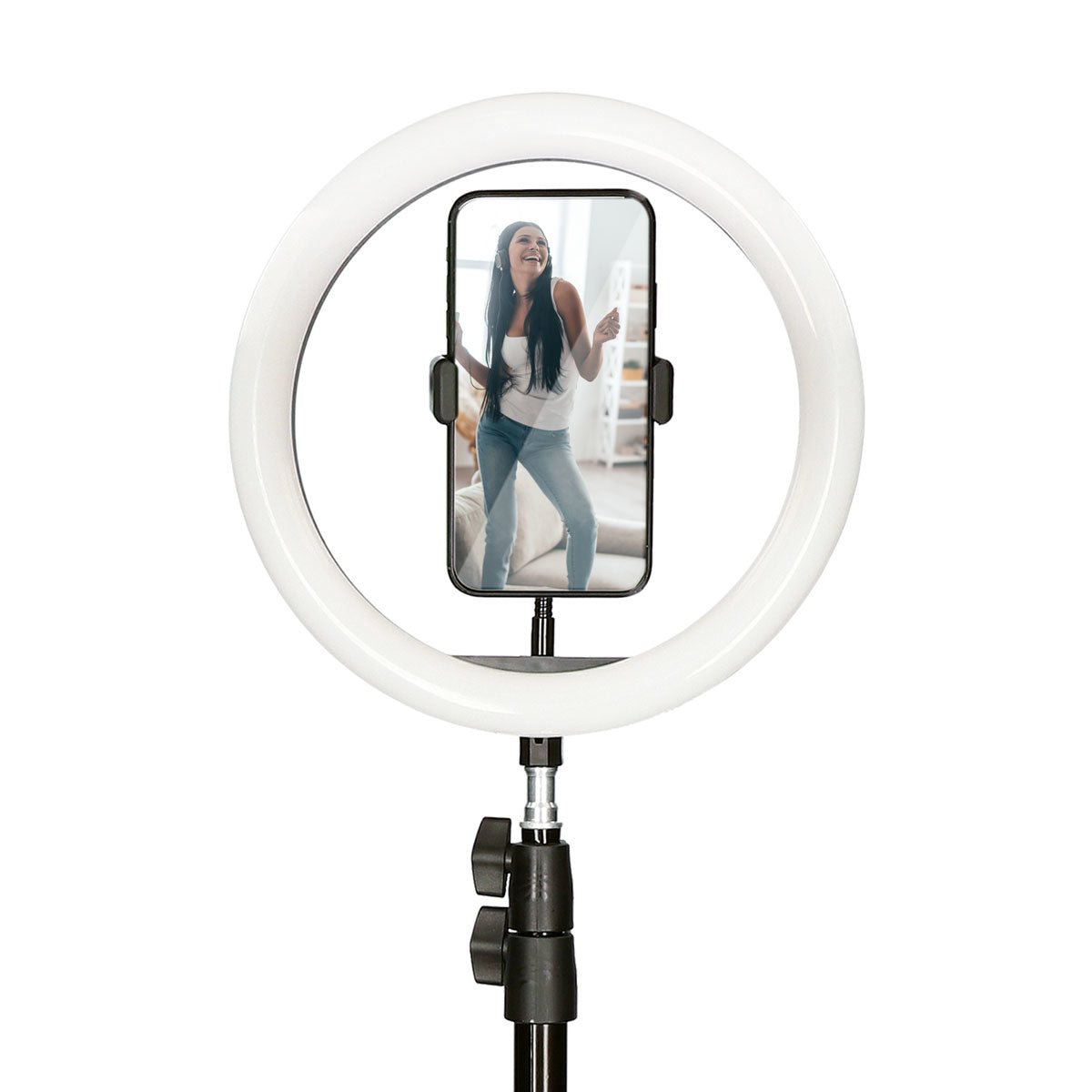 Anneau LED Selfie avec Trépied - 10 Intensités Lumineuses