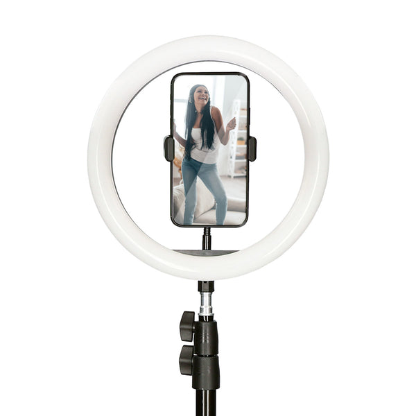 Anneau LED Selfie avec Trépied - 10 Intensités Lumineuses