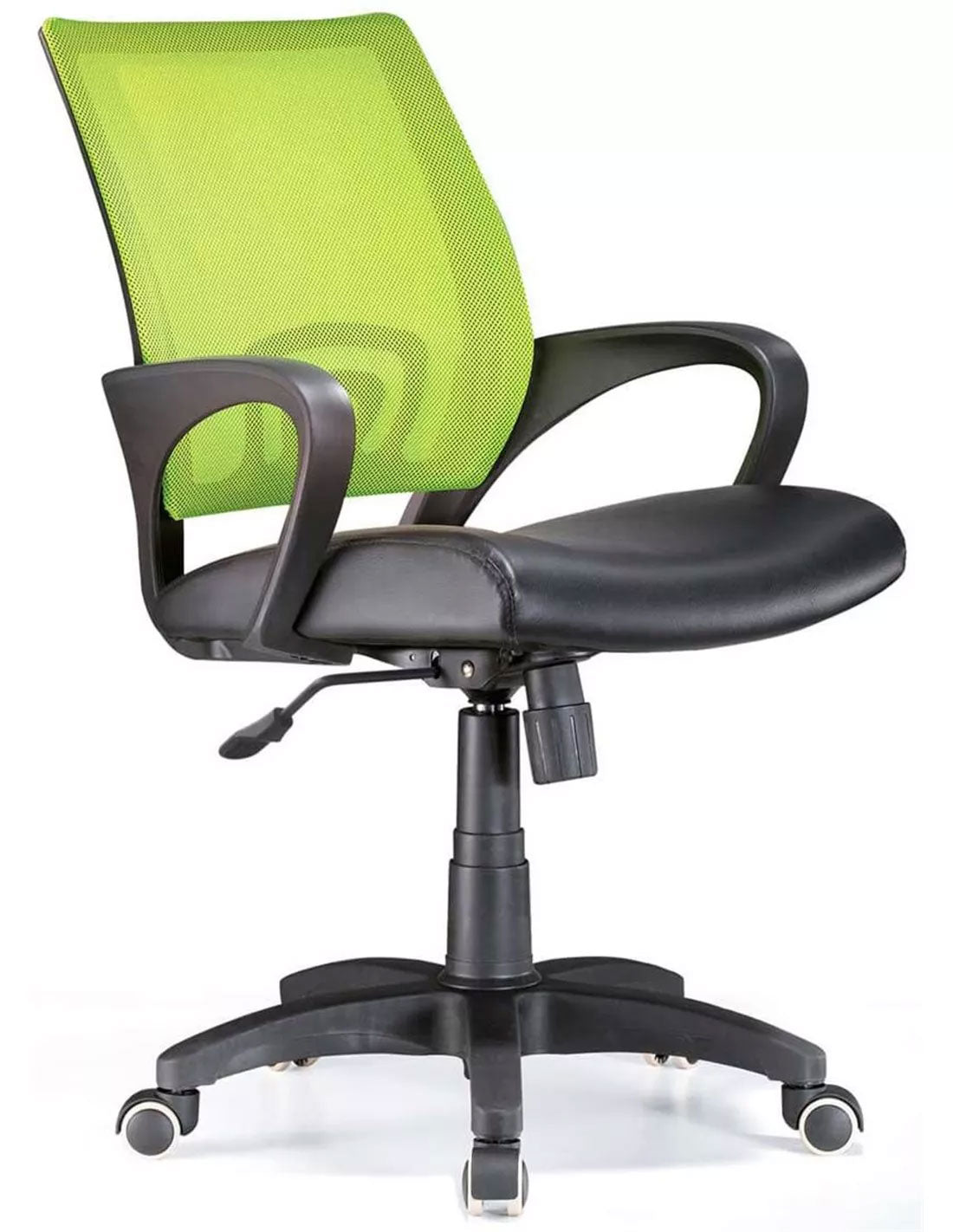 Chaise bureau télétravail cuir synthétique réglable - Home - Vert/Noir