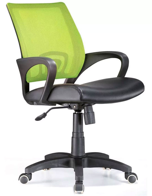 Chaise bureau télétravail cuir synthétique réglable - Home - Vert/Noir
