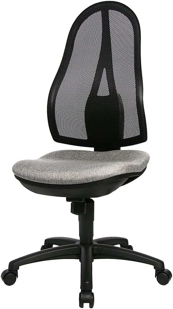 Chaise de bureau ergonomique Topstar Gris clair  - dossier respirant