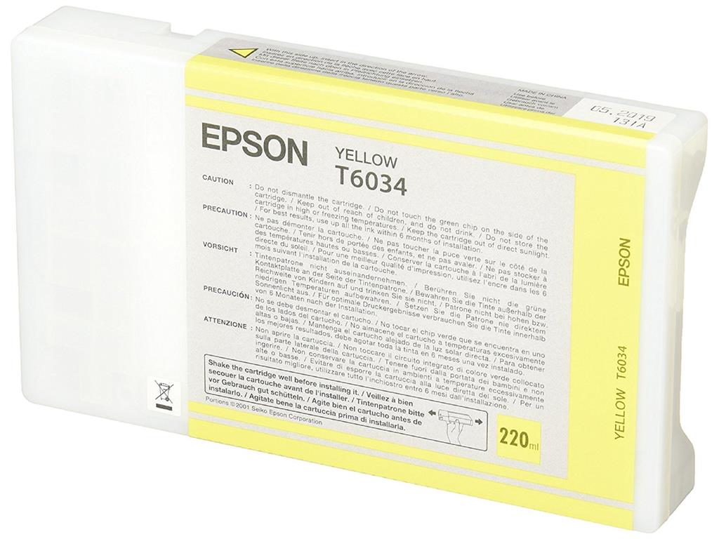 Cartouche d'encre Epson jaune t6034 - haute capacité 220 ml