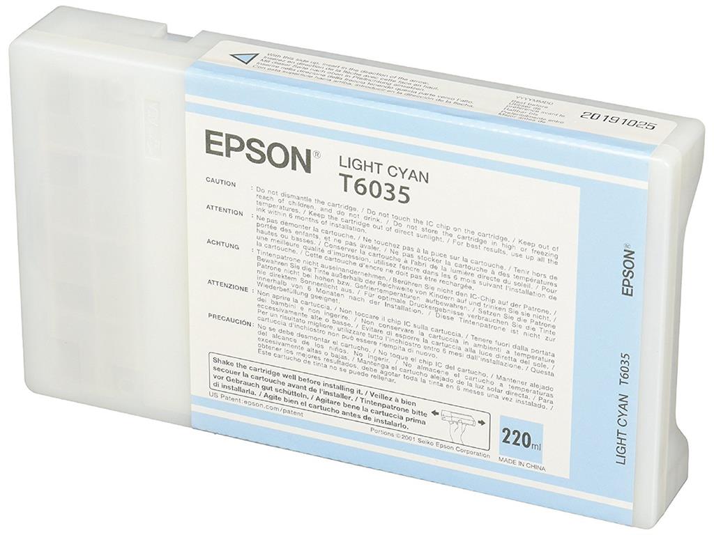 Cartouche Epson cyan clair t6035 - encre pigmentaire 220 ml