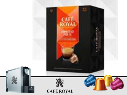 Capsules café royal pro Espresso Forte - Intensité Forte, 48 unités