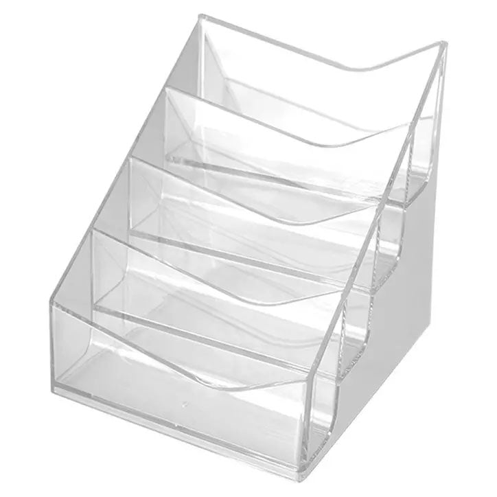 Porte-cartes de visite - 4 compartiments pratiques-transparent