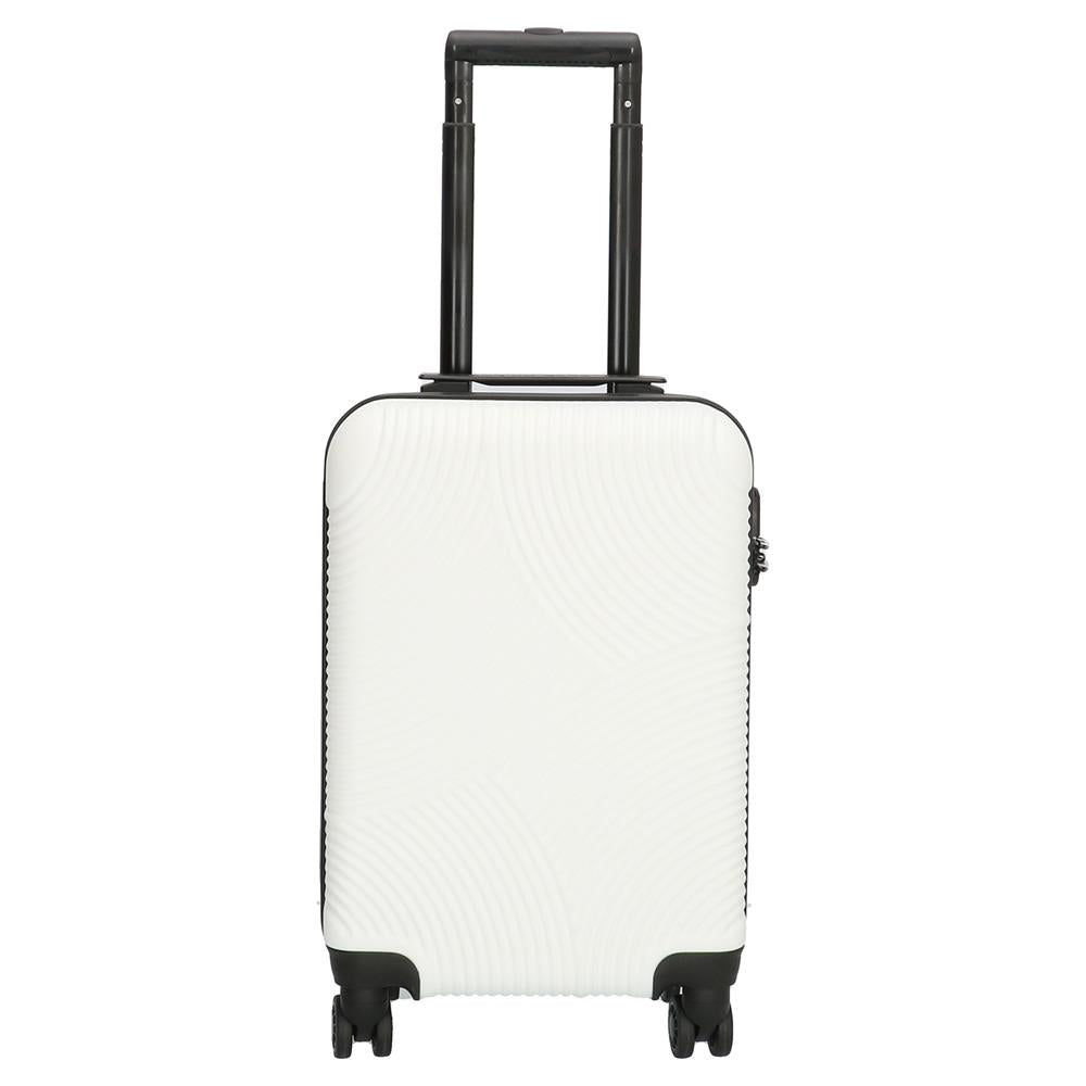 Valise cabine rigide 37l - anti-rayures, blanc