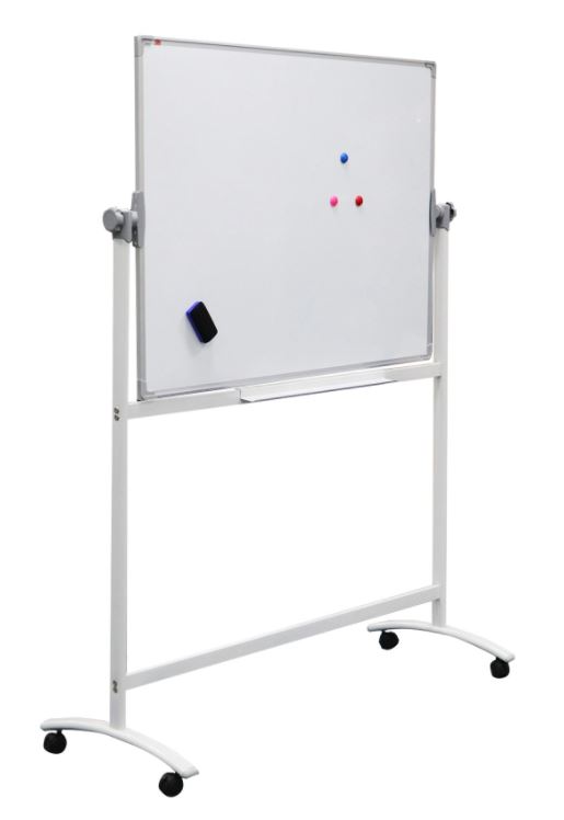 Tableau pivotant double face 120x180 cm sur roulettes