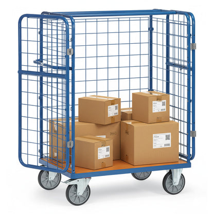 Chariot colis grillagé - Capacité 600 kg