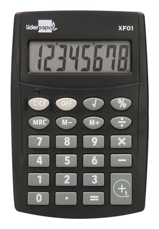 Calculatrice poche 8 chiffres noir