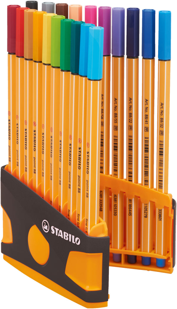 Feutres stabilo point 88 colorparade - 20 couleurs multicolores