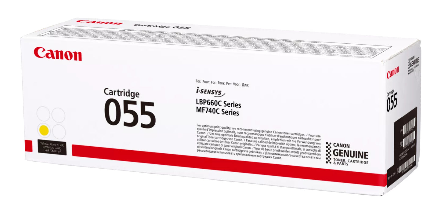 Cartouche Toner Canon jaune 055 - 2100 pages pour i-sensys mf740