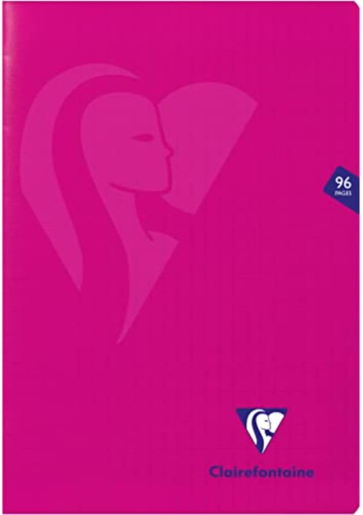 Cahier A4 couverture plastique 96 Pages - seyes -rose