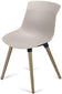Chaise d'accueil empilable - coque polypropylène et pieds bois