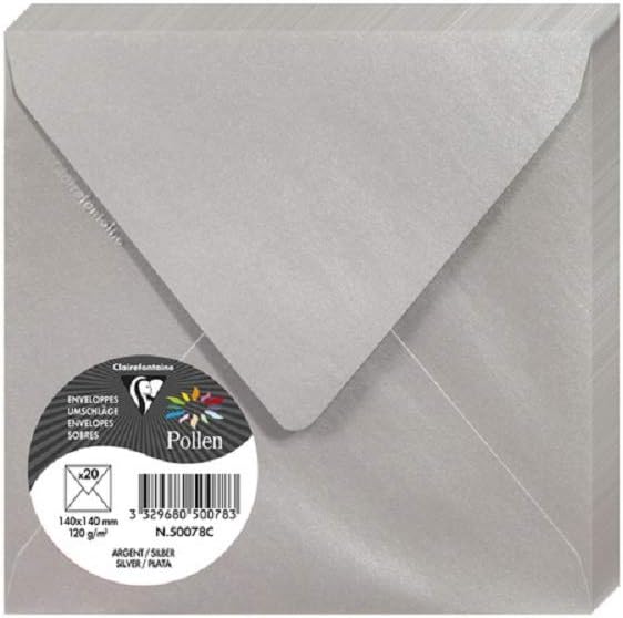 Enveloppes carrées 140x140mm - papier irisé 120g/m²