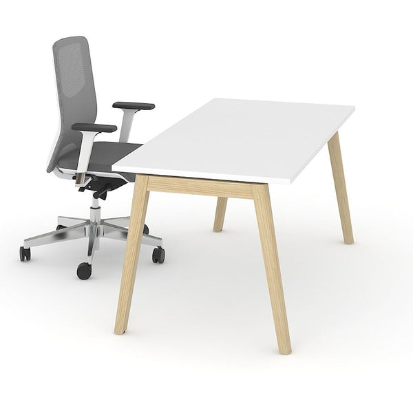 BUREAU DROIT 180x80 BLANC - GAMME SCANDINAV
