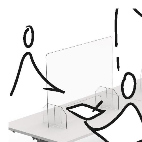 Écran de protection élections - plexiglas 90x70 cm