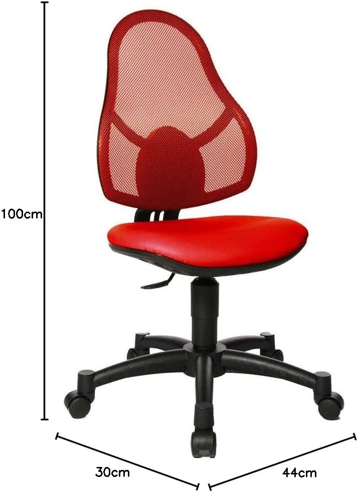 Siège de bureau enfant rouge Topstar - ergonomique et confortable