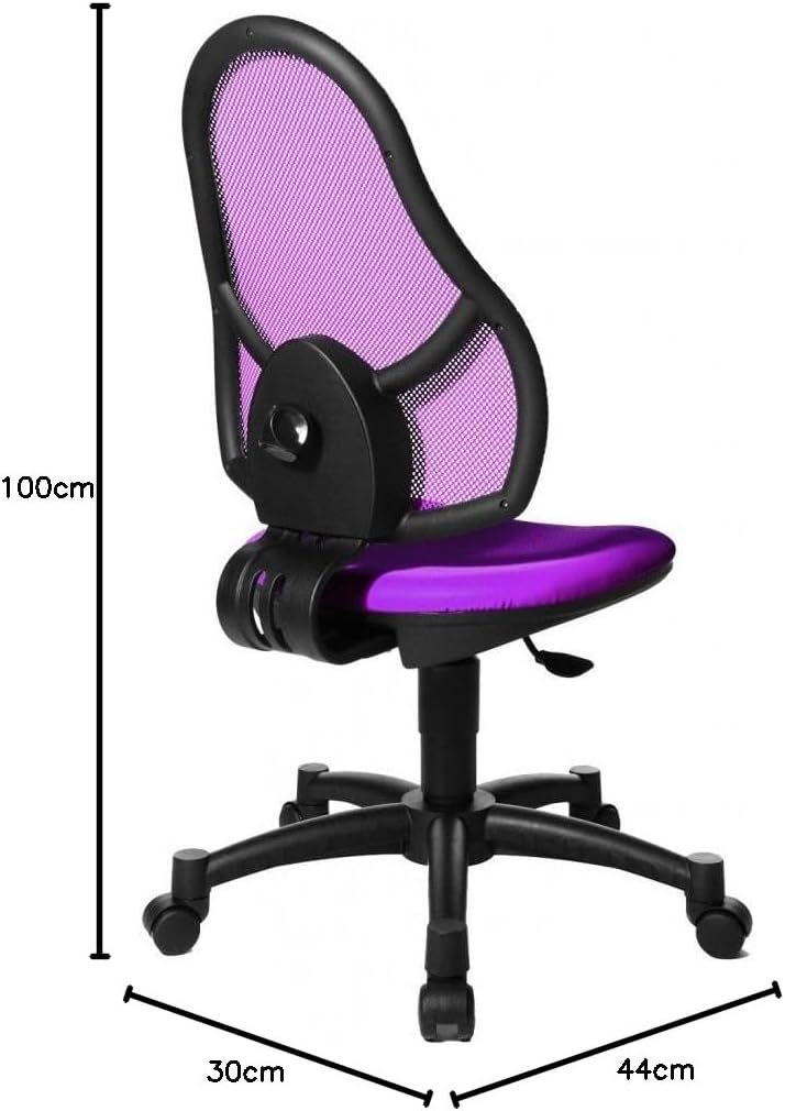 Siège de bureau enfant violet Topstar - confort ergonomique