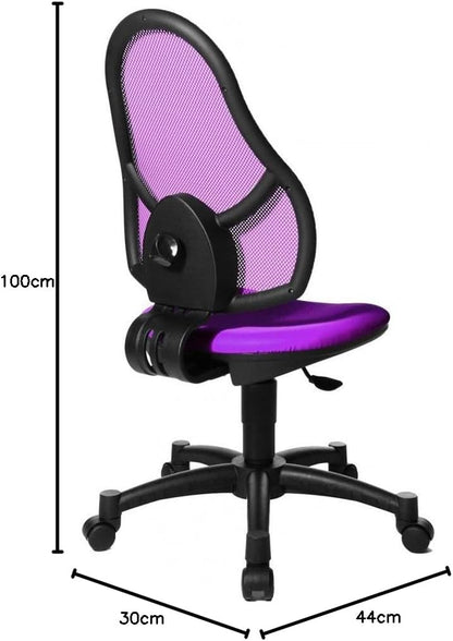 Siège de bureau enfant violet Topstar - confort ergonomique