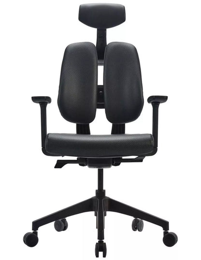 Fauteuil ergonomique tissu noir - confort et ajustabilité