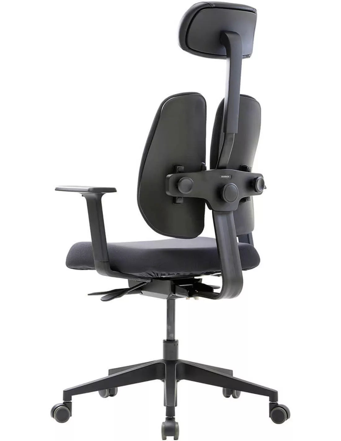 Fauteuil ergonomique tissu noir - confort et ajustabilité