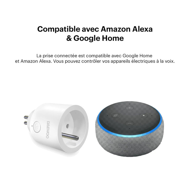 Prise connectée wi-fi 10a - programmation et contrôle vocal