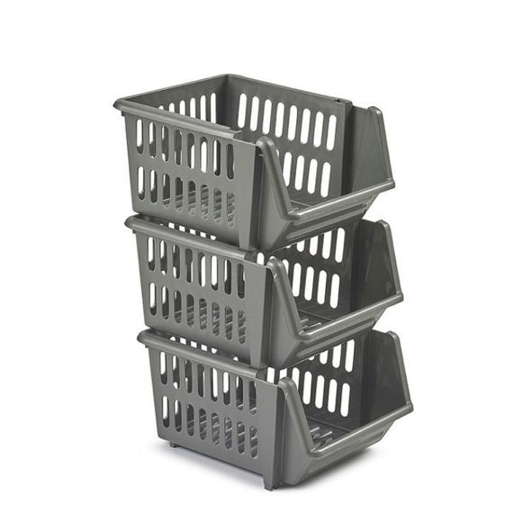 Boîte de rangement à bec - lot de 3, design empilable