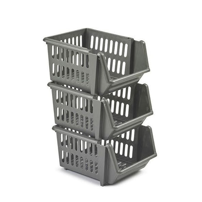 Boîte de rangement à bec - lot de 3, design empilable