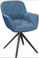 Chaise De Salon Cordoba Pivotante Tissus Bleu