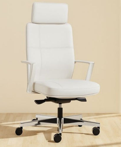Fauteuil Cuir California Executive  Coloris  Blanc   White
