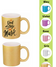 Mug céramique 330ml - extérieur pailleté, intérieur blanc