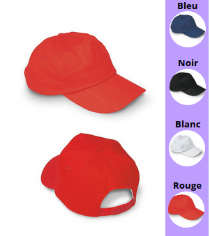 Casquette baseball coton ajustable - marquage inclus