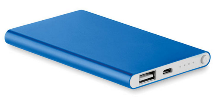 Batterie powerbank 4000mah - bleu -marquage sur demande