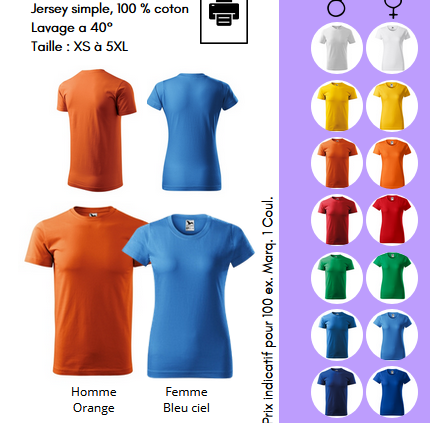 T-shirt homme blanc - personnalisable et durable