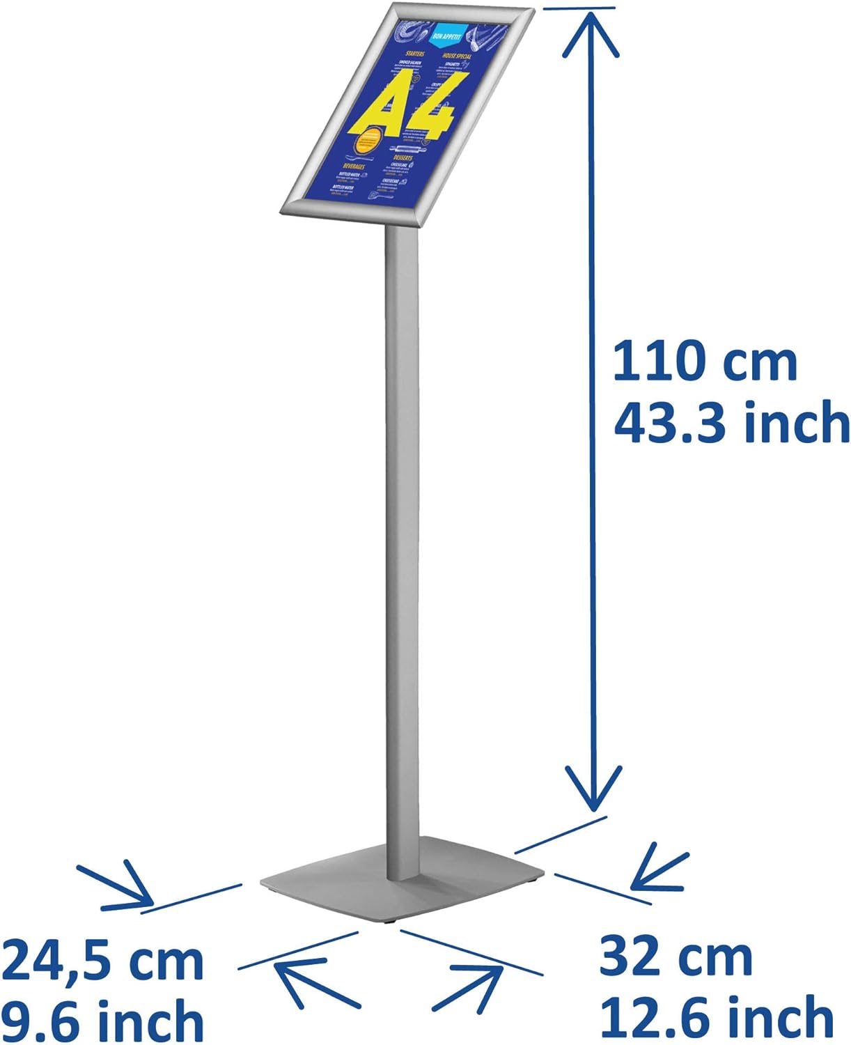 Porte affiche a4 sur pied - présentation élégante
