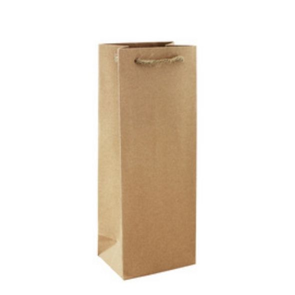 Sac cadeau bouteille kraft brun - dimensions optimales