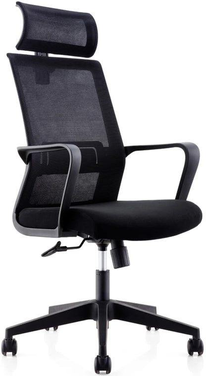 Siege De Bureau Smart Avec Tetiere  Noir /Noir