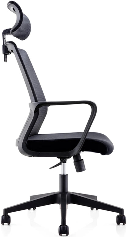 Siege De Bureau Smart Avec Tetiere  Noir /Noir