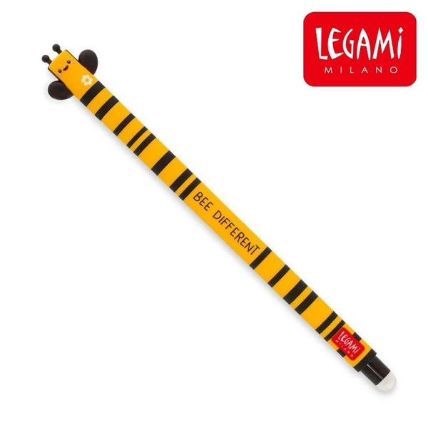 Stylo effaçable motif abeille - pointe 0,7 mm