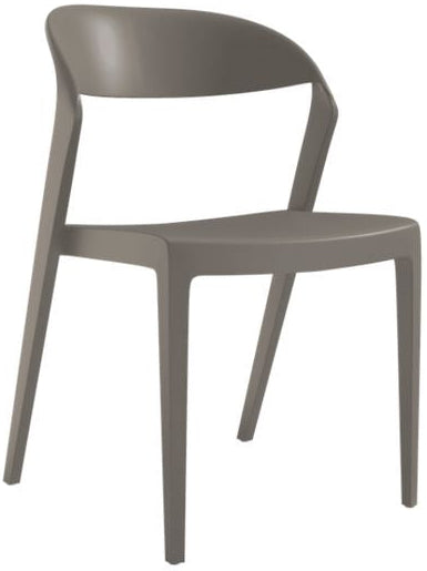 Chaises Empilables Polypropylène Taupe - Lot de 2