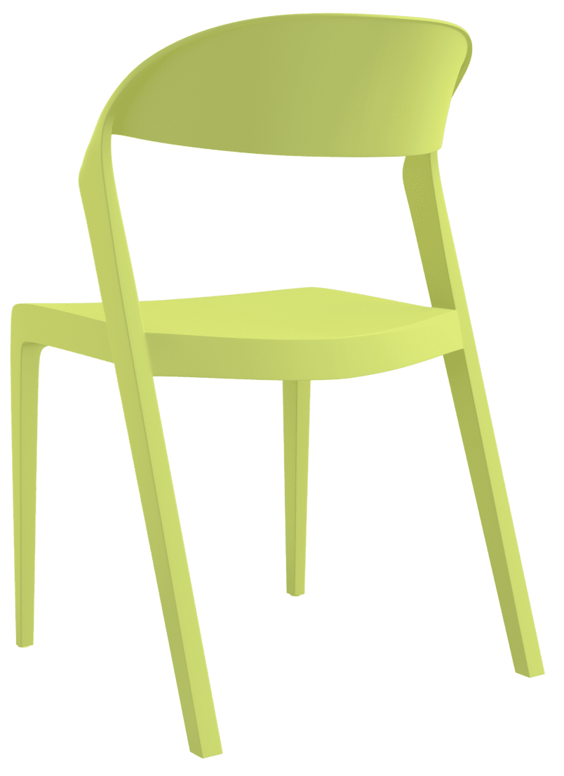 Chaise marceau polypro lime - empilable et résistante