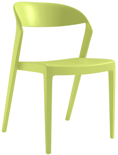 Chaise marceau polypro lime - empilable et résistante